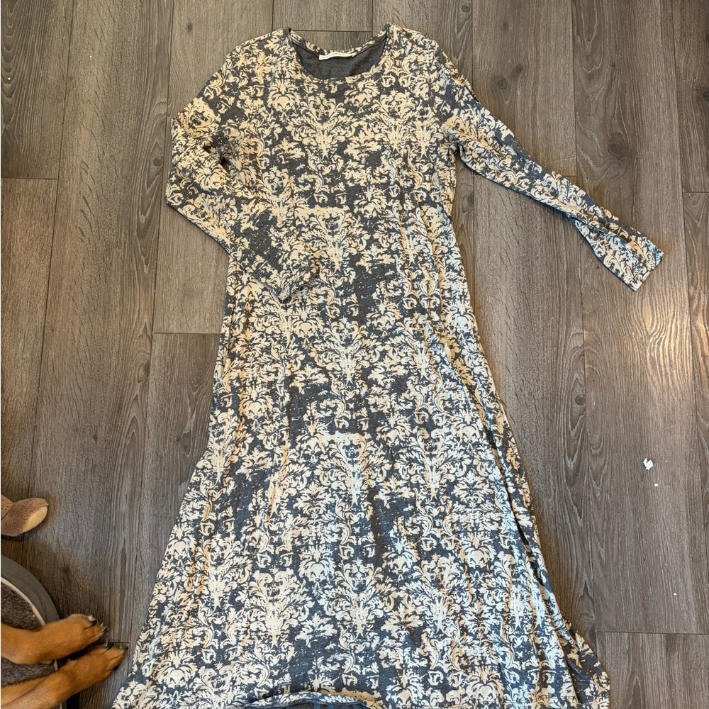 Elegant Floral Long Sleeve Dress